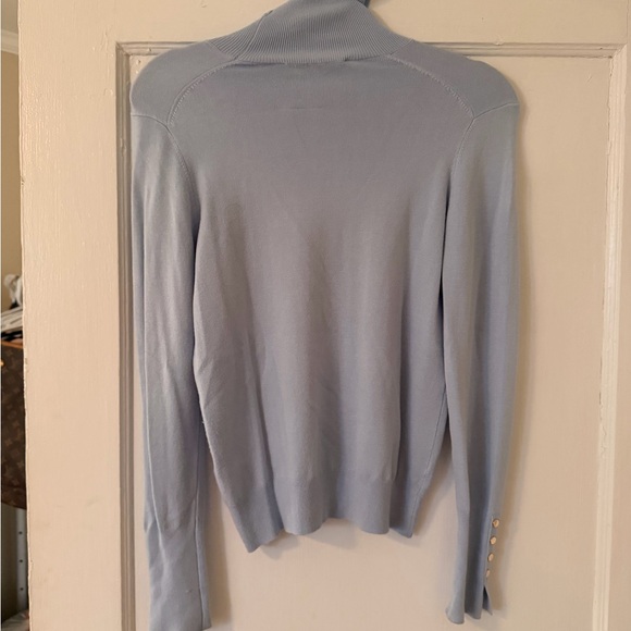 ZARA Light Blue Ribbed Turtleneck Sweater – Size M - Picture 3 of 3